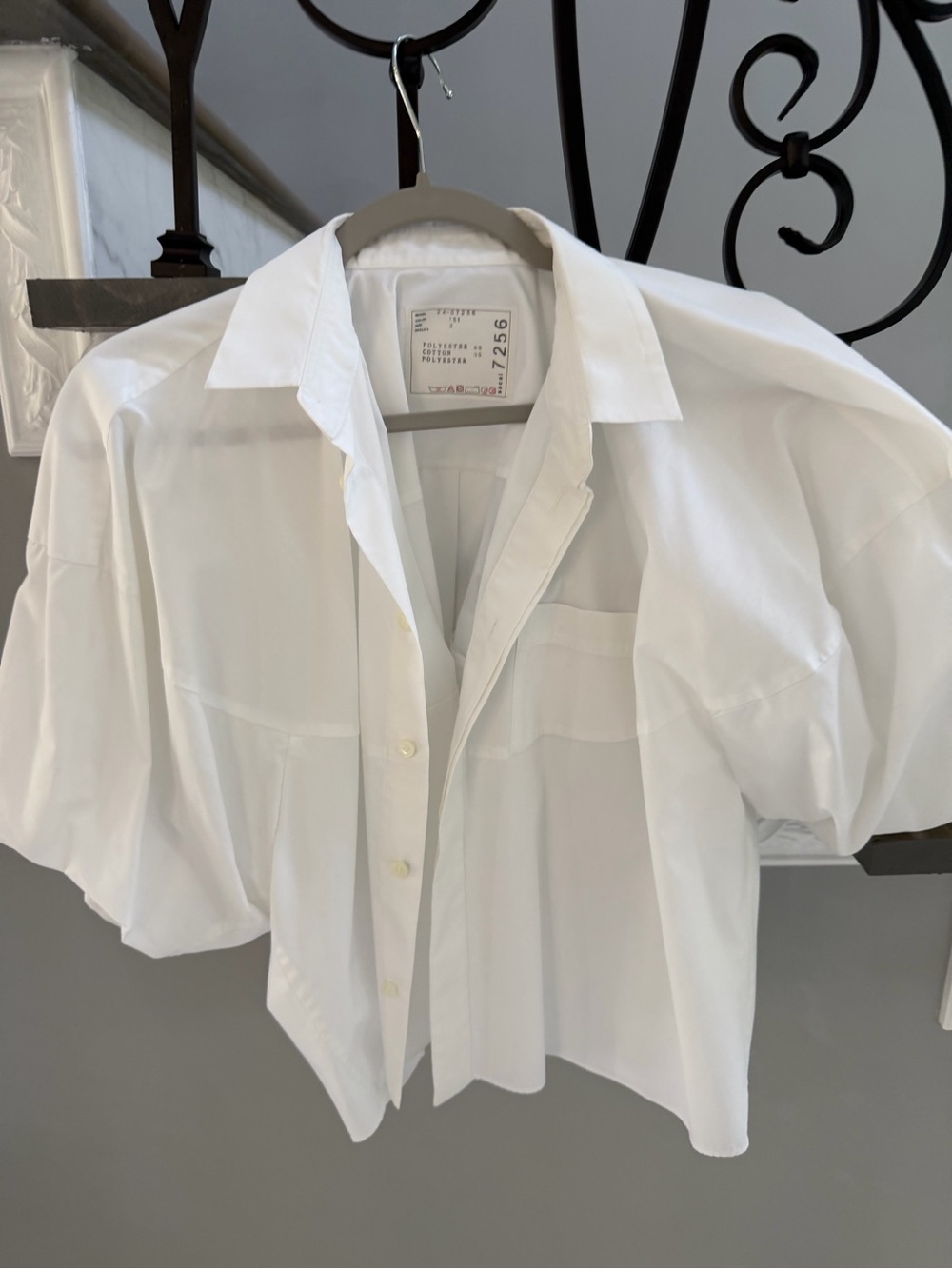 Maison Martin Margiela White Boxy Short-Sleeve Button-Down Shirt